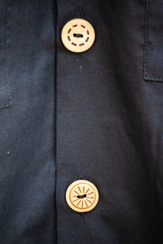 BLACK DAISY HAND PAINTED FLORAL