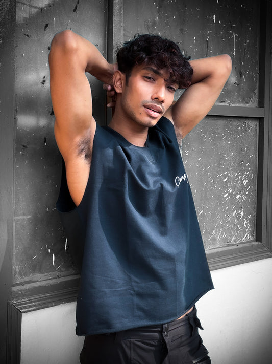 The Apex Tank - Navy Blue V-neck tank top