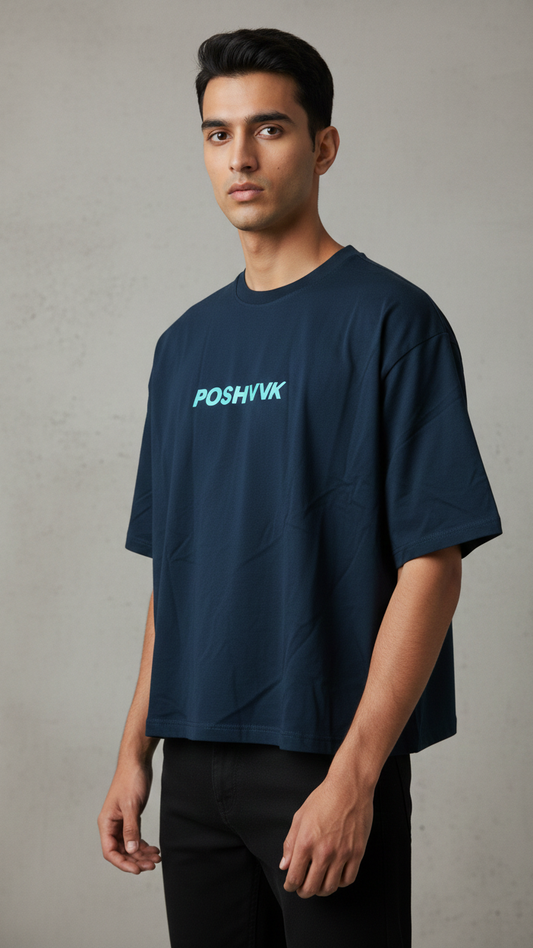 VECTOR BOX TEE - DEEP NAVY BLUE