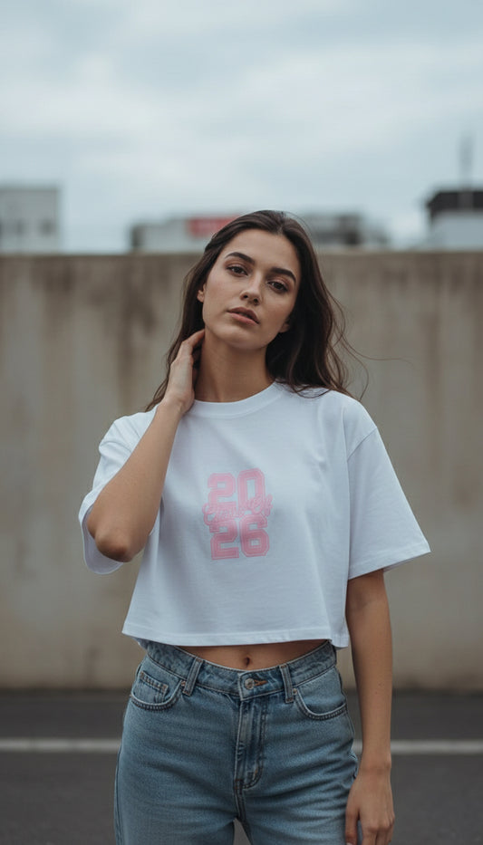 The Varsity Essential Crop - White