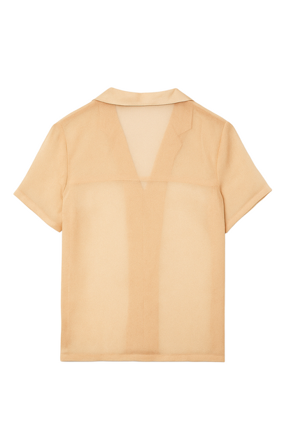 Peachy Sand Sheer Crepe Shirt