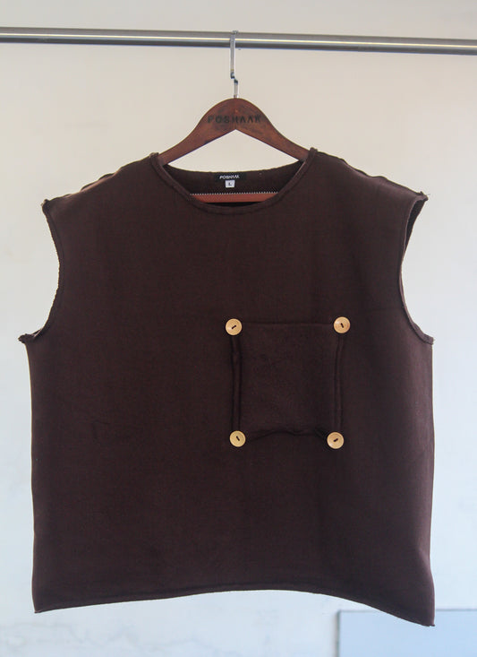 Raw Coffee Tank Top – 420GSM Heavyweight Fleece