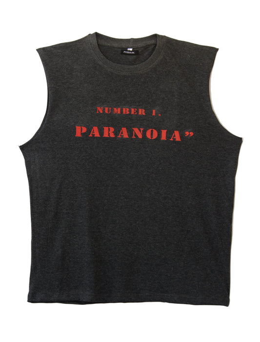 The Bastard Cut – Charcoal Melange Raw Edge Tank