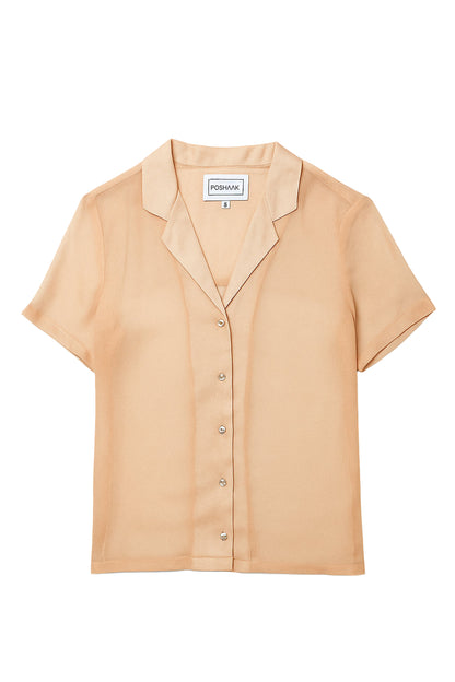 Peachy Sand Sheer Crepe Shirt