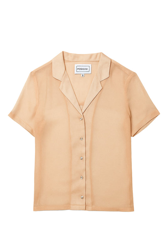 Peachy Sand Sheer Crepe Shirt