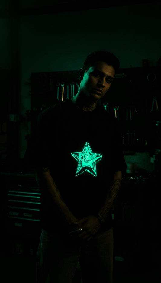 Astra Glow Boxy Tee - Black