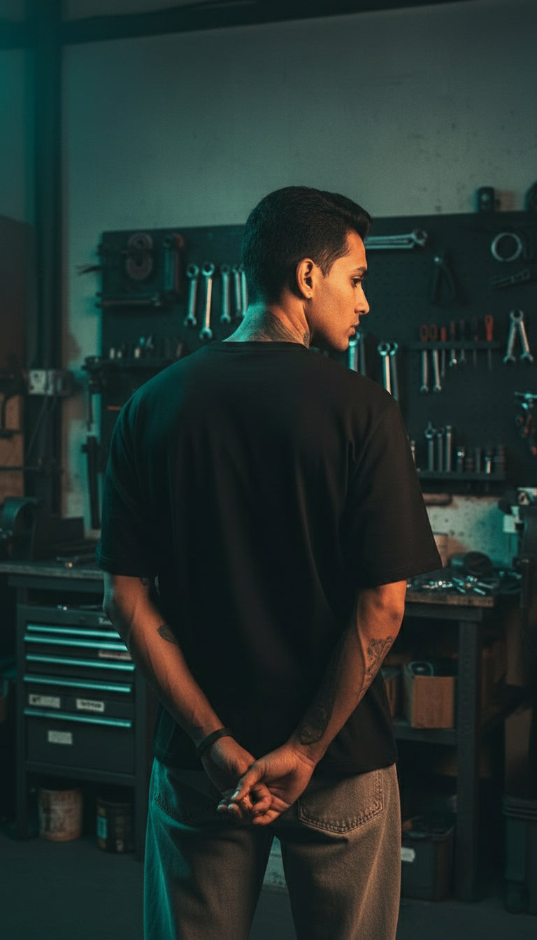 Astra Glow Boxy Tee - Black