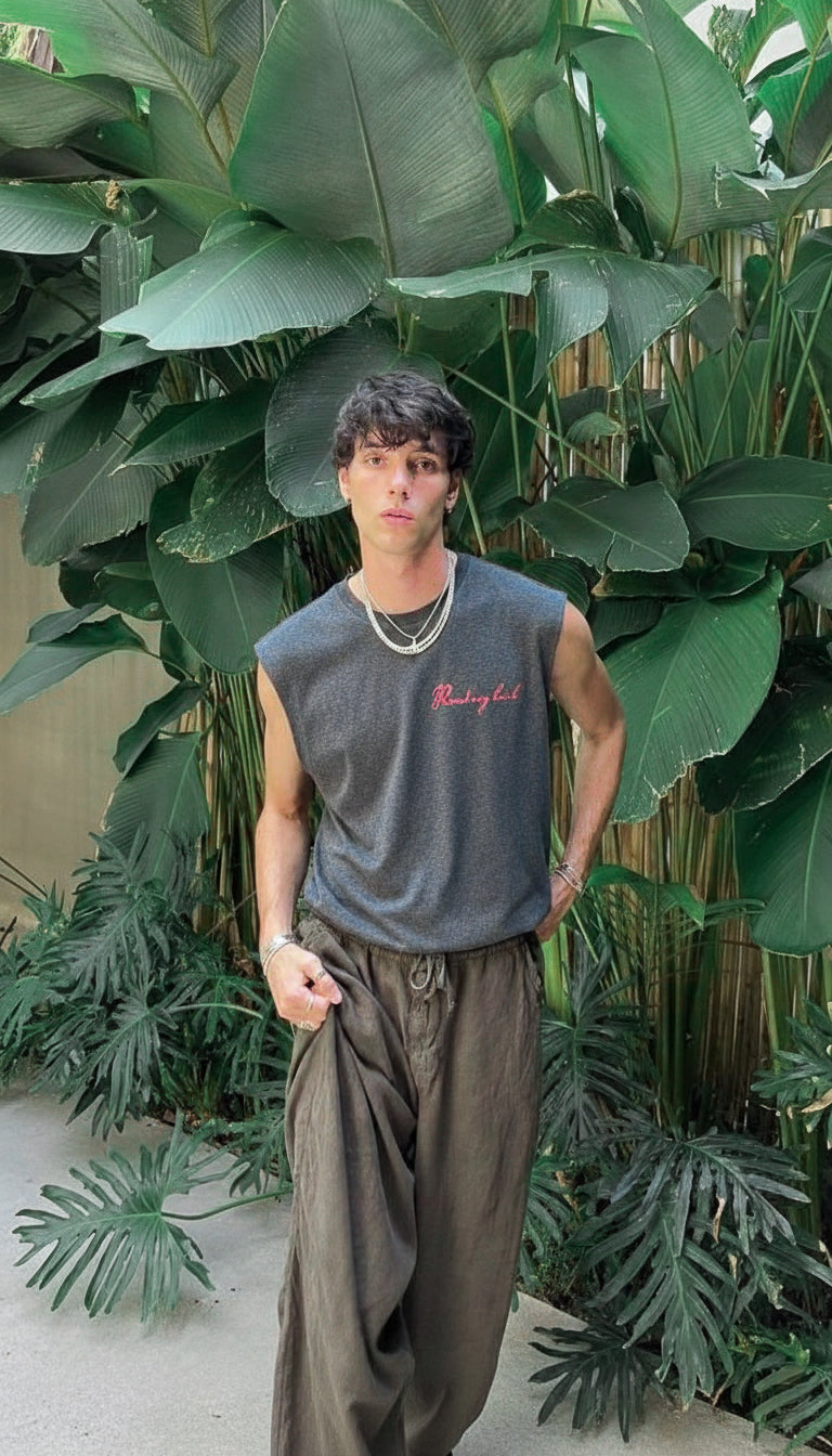 The "Iron Will" Heavy-Rep Tank - Charcoal Melange