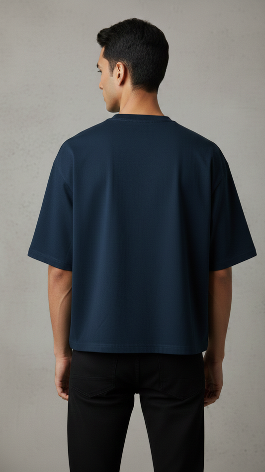 VECTOR BOX TEE - DEEP NAVY BLUE