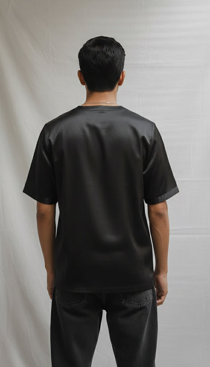 The Midnight Satin V-Neck