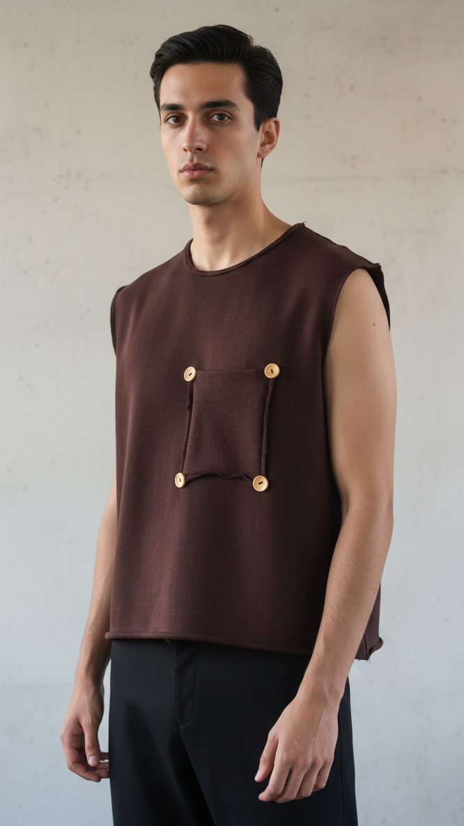 Raw Coffee Tank Top – 420GSM Heavyweight Fleece